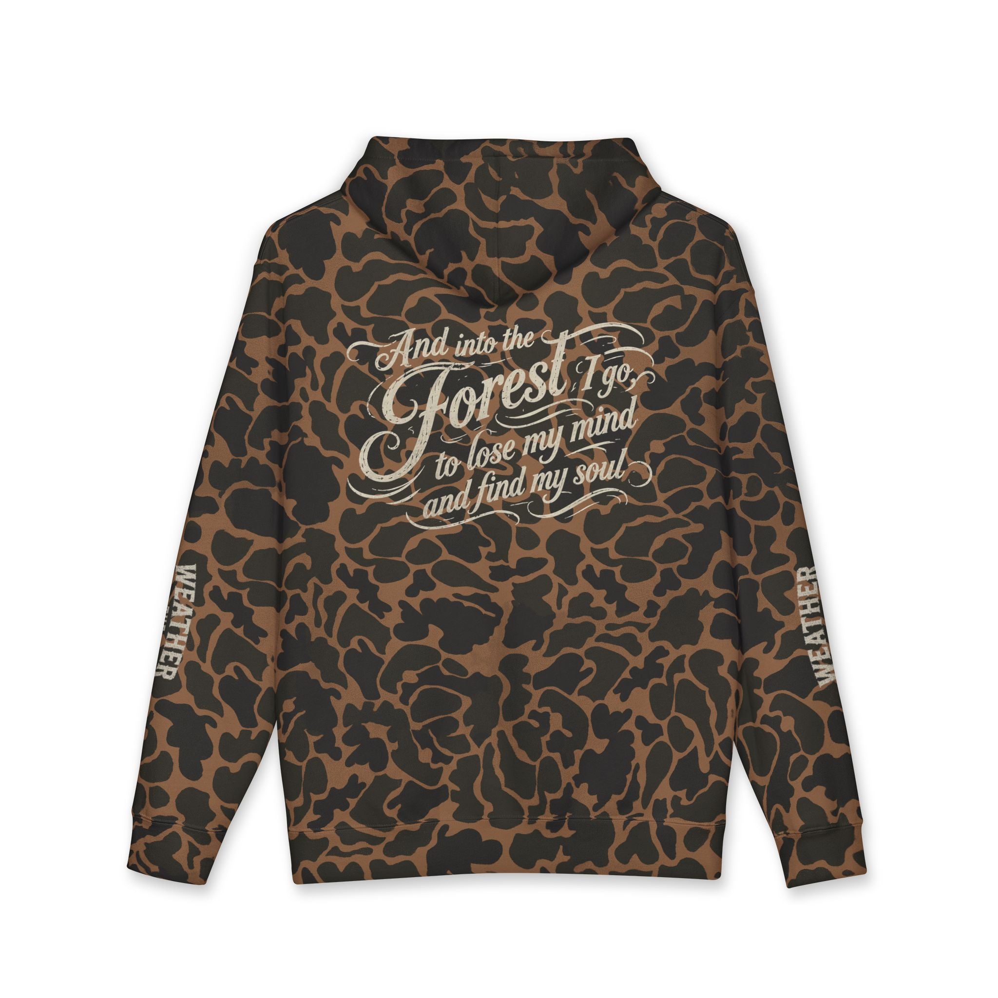 Forest Escape Hoodie — "And into the Forest I go..." Cozy Nature Quote Sweatshirt