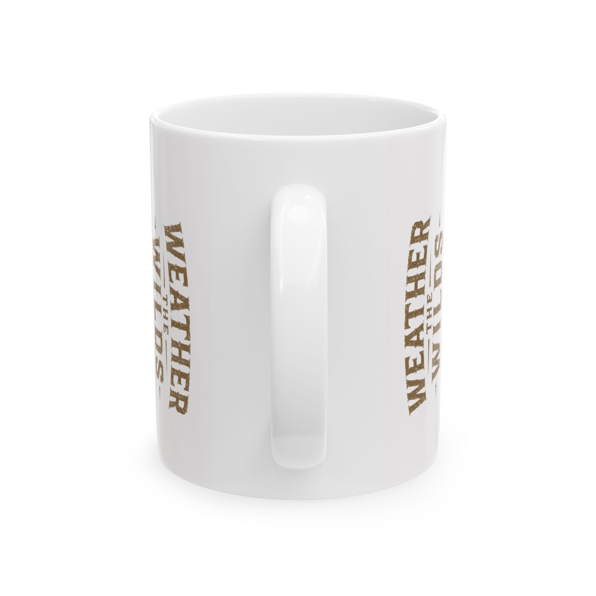 Rustic Wolf Cabin Mug — 'Timber Hollow' Scenic Ceramic Coffee Cup (11oz/15oz)