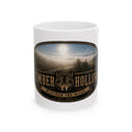 Rustic Wolf Cabin Mug — 'Timber Hollow' Scenic Ceramic Coffee Cup (11oz/15oz)