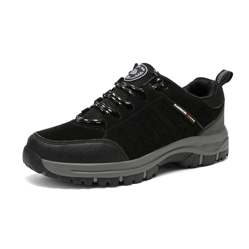 Unisex Waterproof Leather Hiking Shoes – Lightweight Outdoor Low-Top Boots