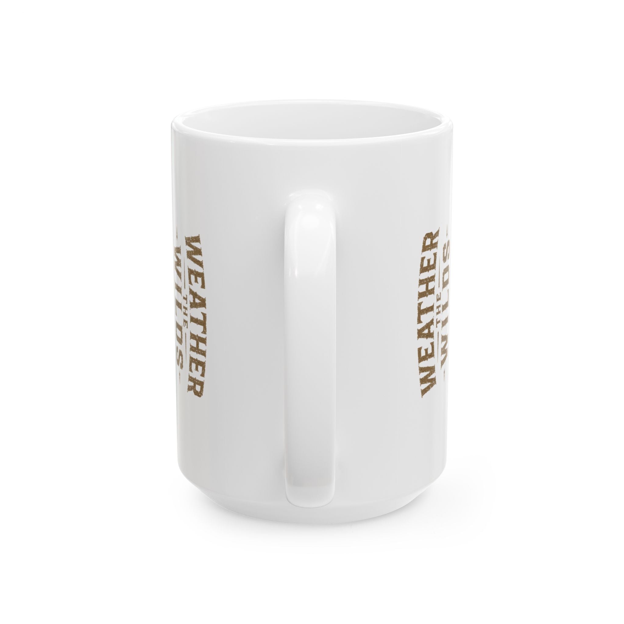 Rustic Wolf Cabin Mug — 'Timber Hollow' Scenic Ceramic Coffee Cup (11oz/15oz)